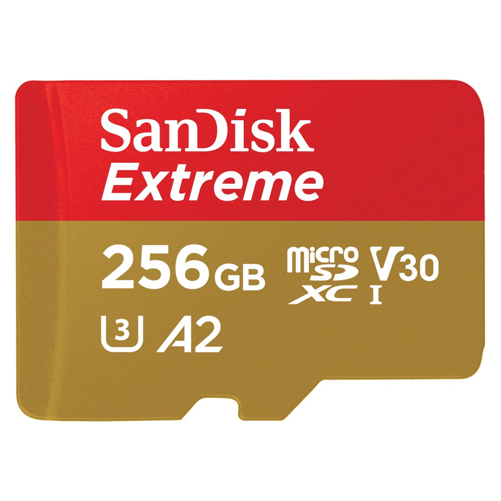 SanDisk 121584  Extreme microSDXC card for Mobile Gaming 256 GB 190 MB s and 130