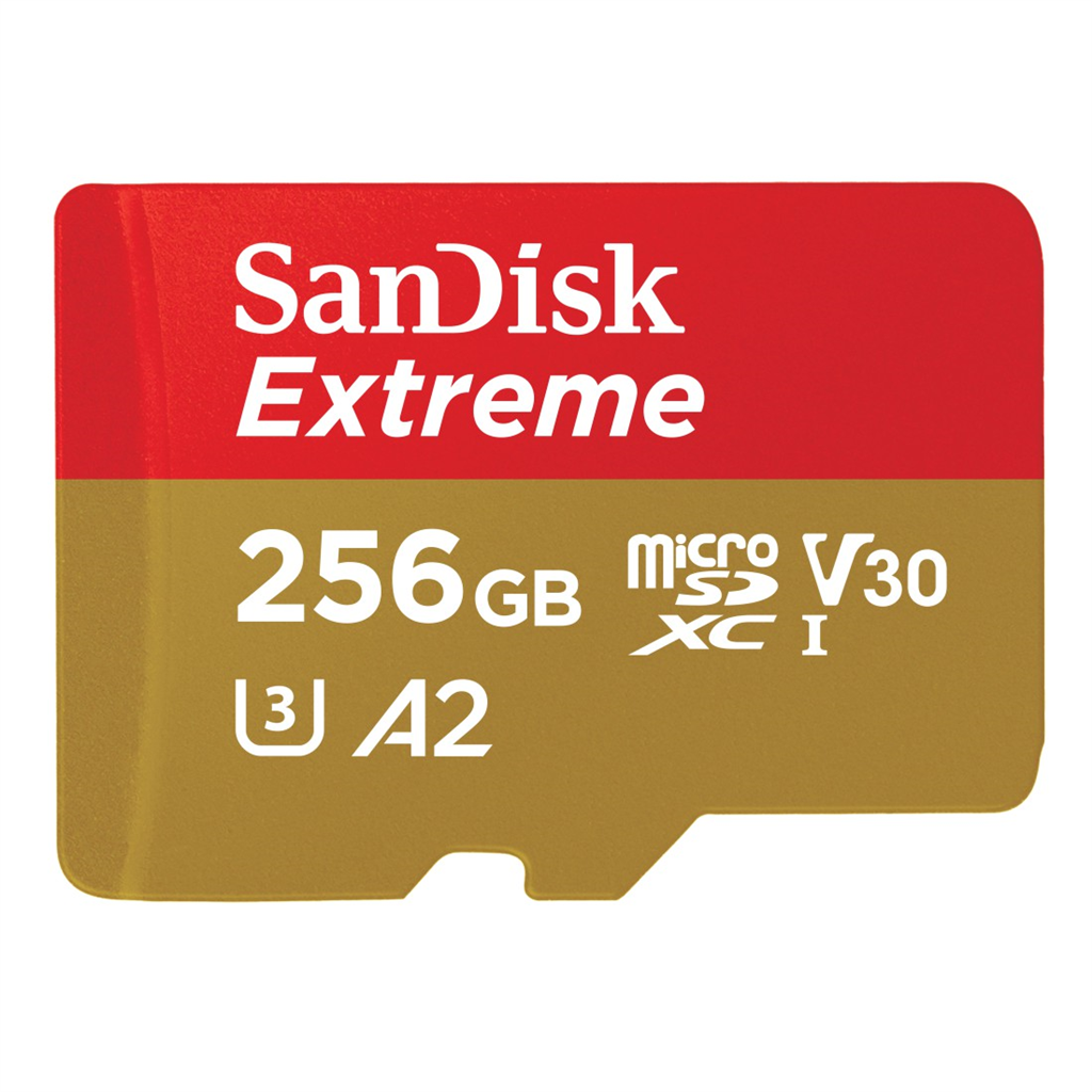 SanDisk 121587  Extreme microSDXC 256 GB + SD Adapter 190 MB s and 130 MB s Read