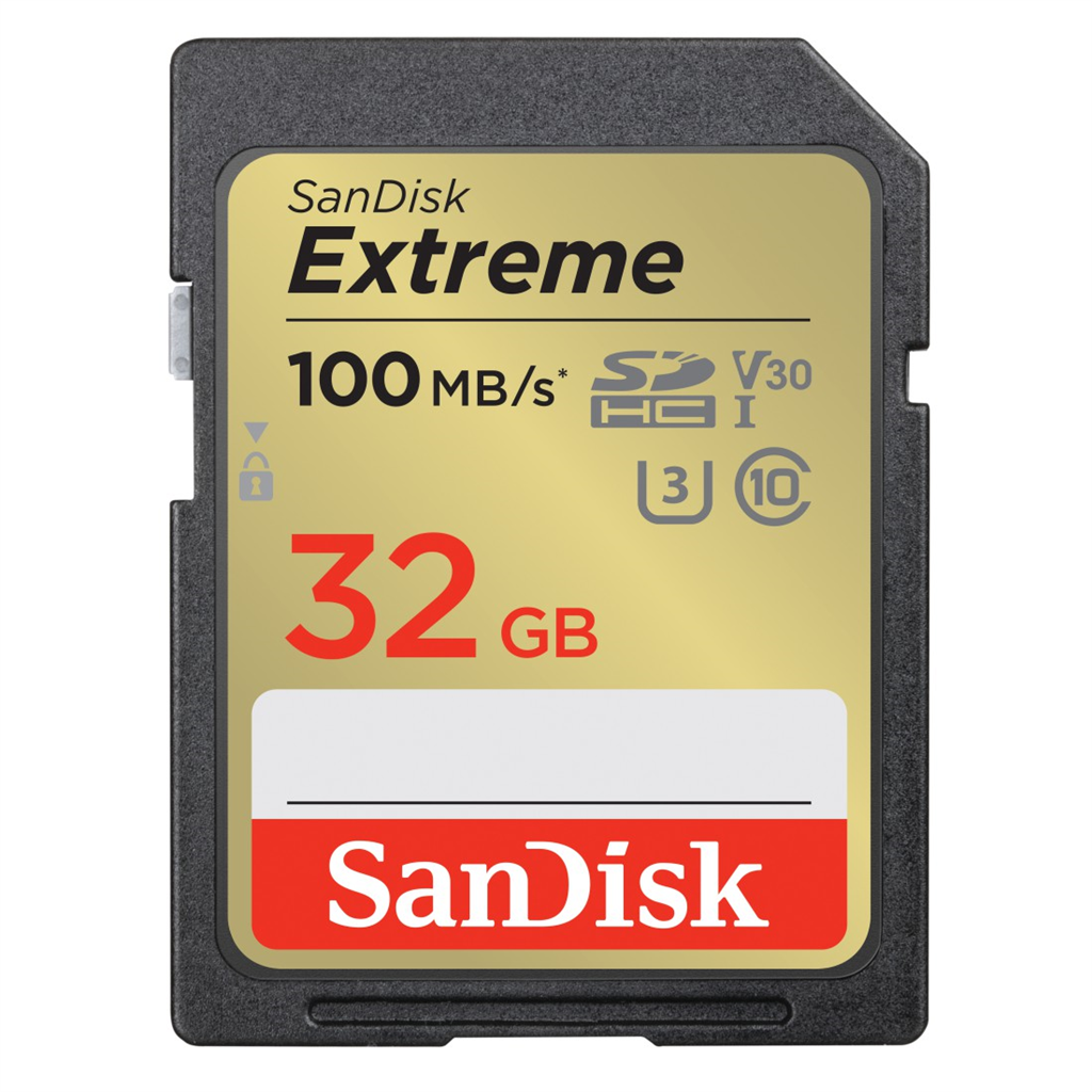 SanDisk 215402  Extreme 32 GB Memory Card up to 100 MB s, UHS-I, Class 10, U3, V