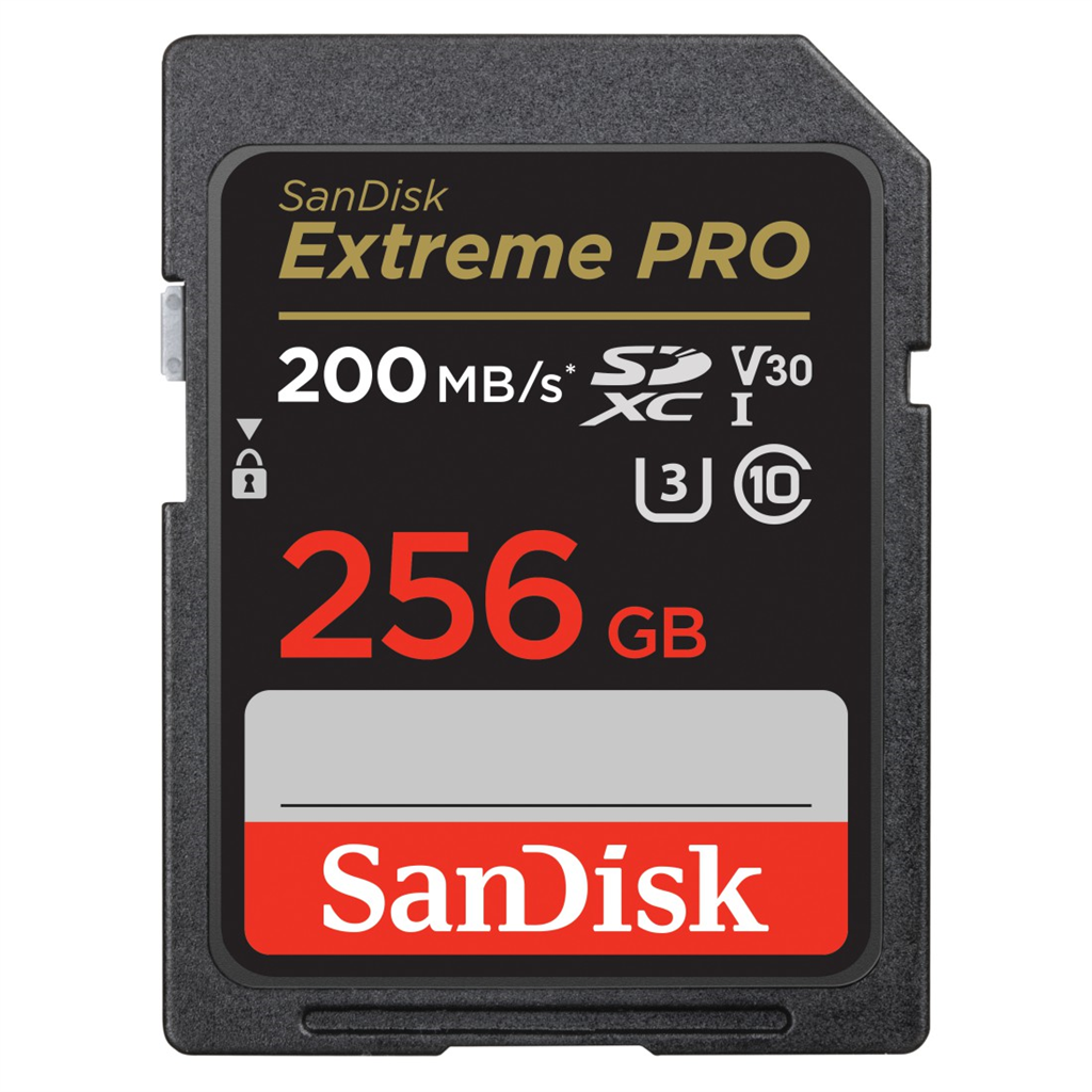 SanDisk 121597  Extreme PRO 256 GB SDXC Memory Card 200 MB s and 140 MB s, UHS-I
