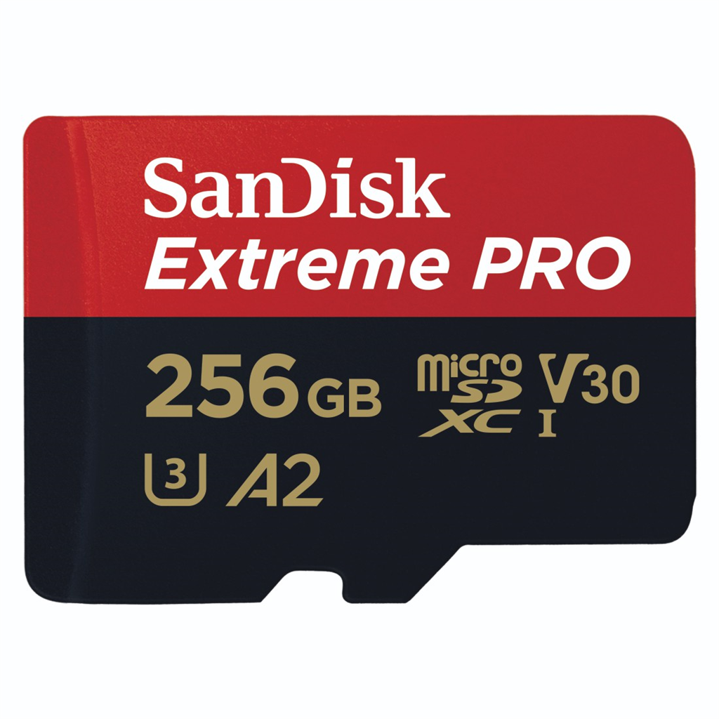 SanDisk 214505  Extreme PRO microSDXC 256 GB + SD Adapter 200 MB s and 140 MB s