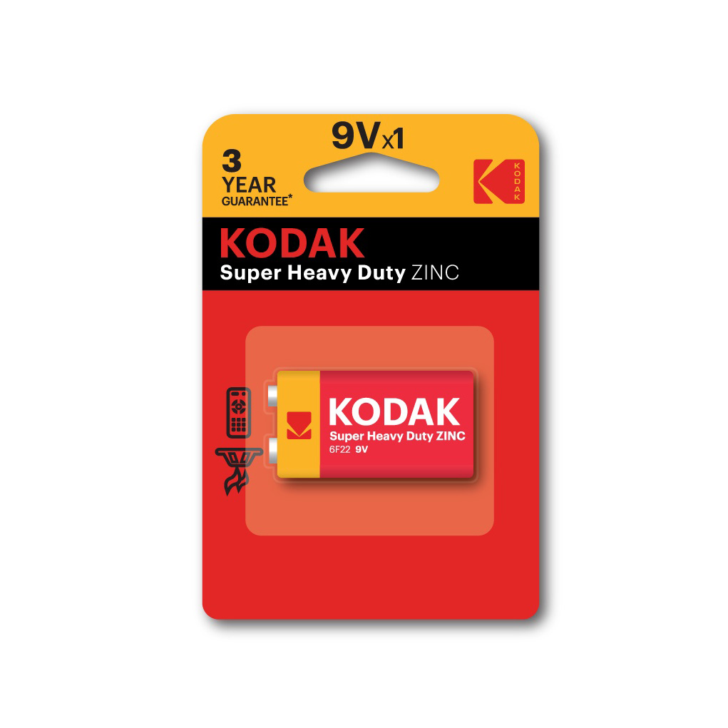 Kodak 227243   Havy Duty zinko-chloridová batéria, 9 V, blister