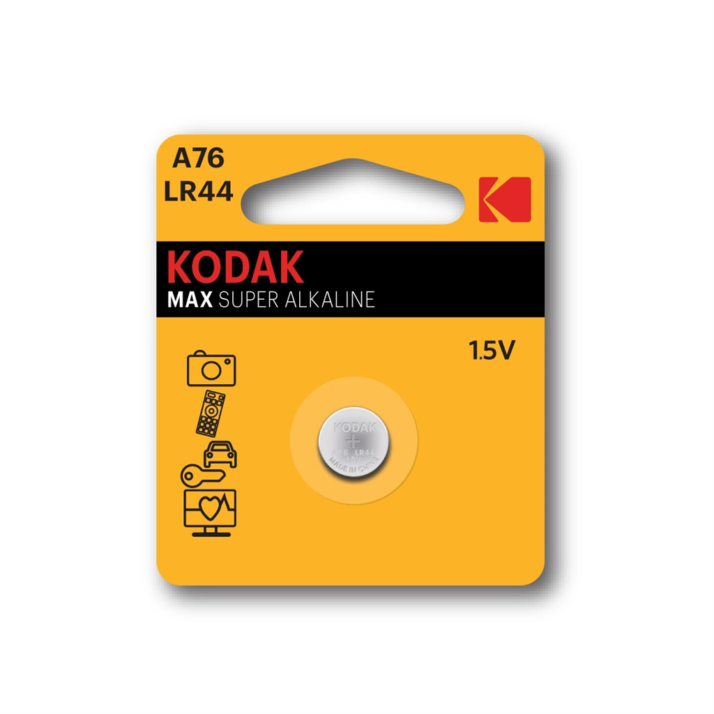 Kodak 227250  MAX SUPER Alkaline batéria, A76 LR44, 1 ks, blister