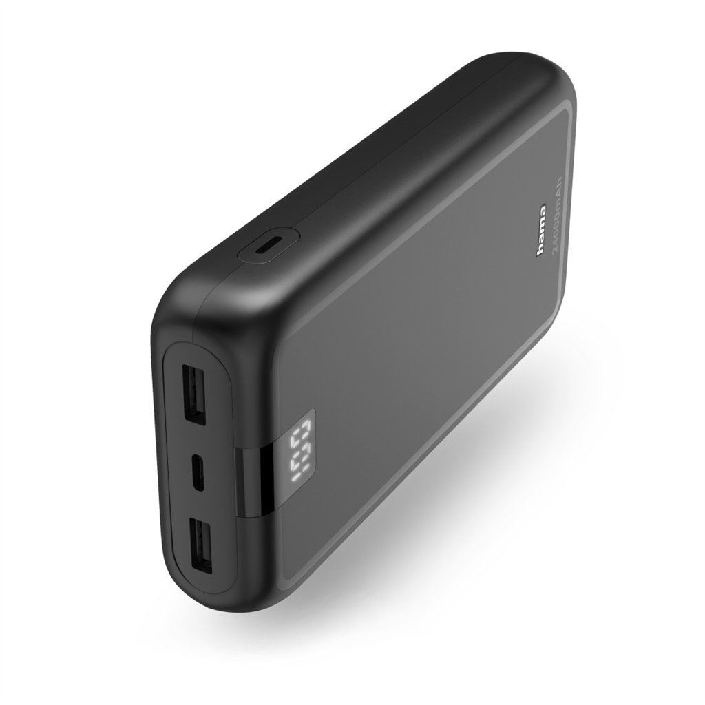 HAMA 201711  Performance 24, powerbanka 24000 mAh, 3 A, výstup: 1x USB-C, 2x USB