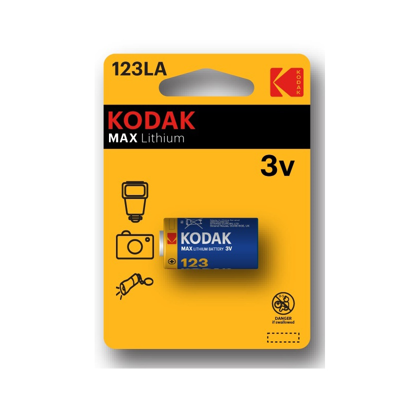 Kodak 227701  batéria MAX Lithium, 123LA, 1 ks, blister