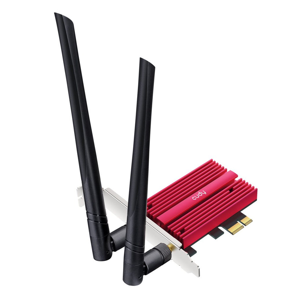 Cudy 225775  AX5400 Wi-Fi 6E PCI-Express sieťová karta, Tri-Band, ext. anténa (W