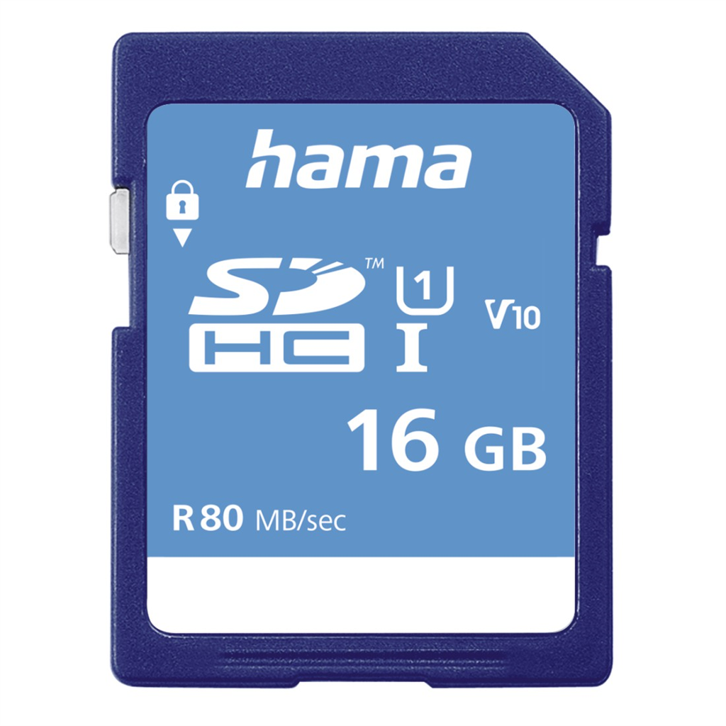 HAMA 181094  SDHC 16 GB Class 10, UHS-I 80 MB s, V10