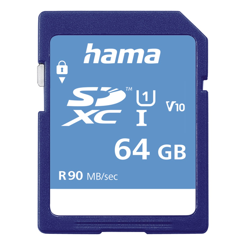 HAMA 213110  SDXC 64 GB Class 10, UHS-I 90 MB s, V10