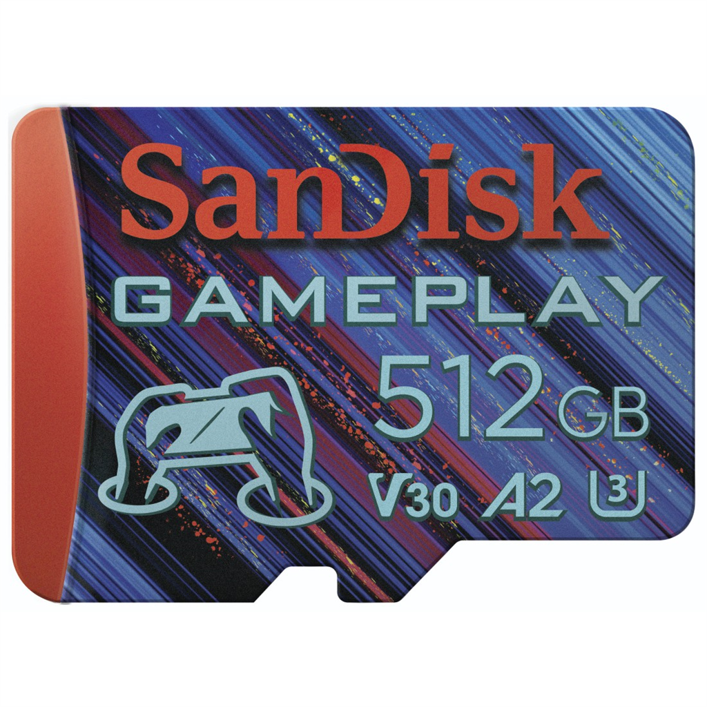 SanDisk 220093  GamePlay microSDXC UHS-I Card, 512 GB Gaming microSDXC, 190 MB s